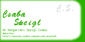 csaba speigl business card